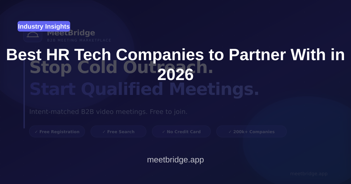 Best HR Tech Companies to Partner With in 2026 | MeetBridge