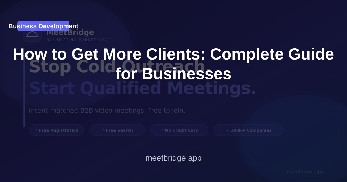 How to Get More Clients: Complete Guide for Businesses | MeetBridge