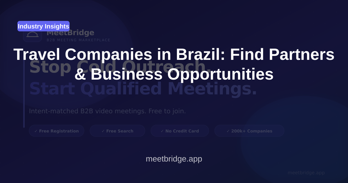 Travel Companies in Brazil: Find Partners & Business Opportunities